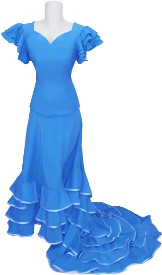 豊富なデザインのフラメンコ衣装。オーダーメード・無地水玉柄の