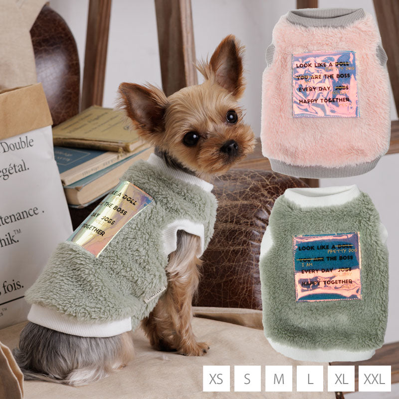 キラキラワッペンボアタンク XS/S/M/L/XL/XXL TINOTITO -ティノ