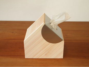 UCHI/half size tissue case （国産材：ヒノキ）：おすすめ「森」製品