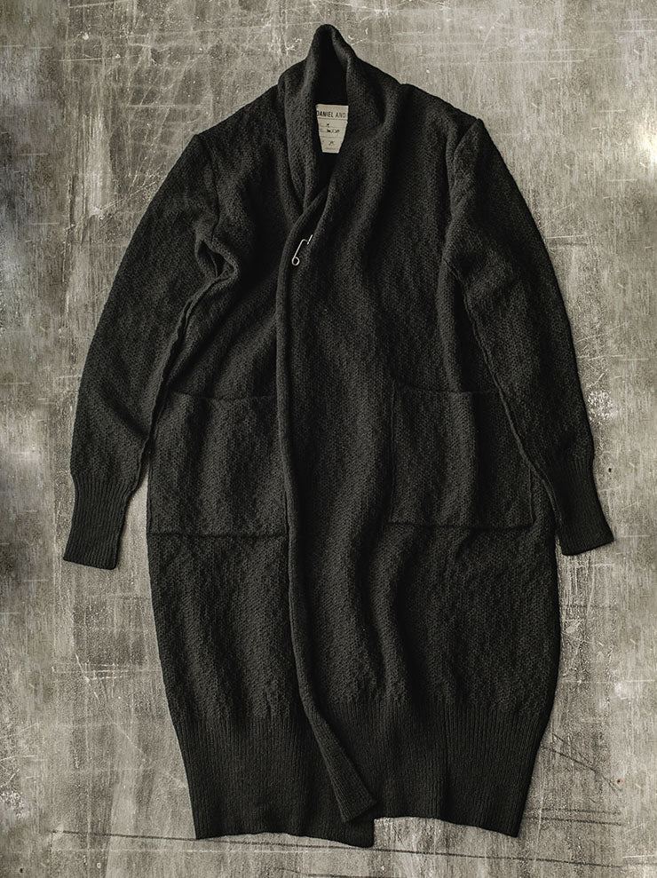 DANIEL ANDRESEN GREEN ロングニットカーディガン / BLACK