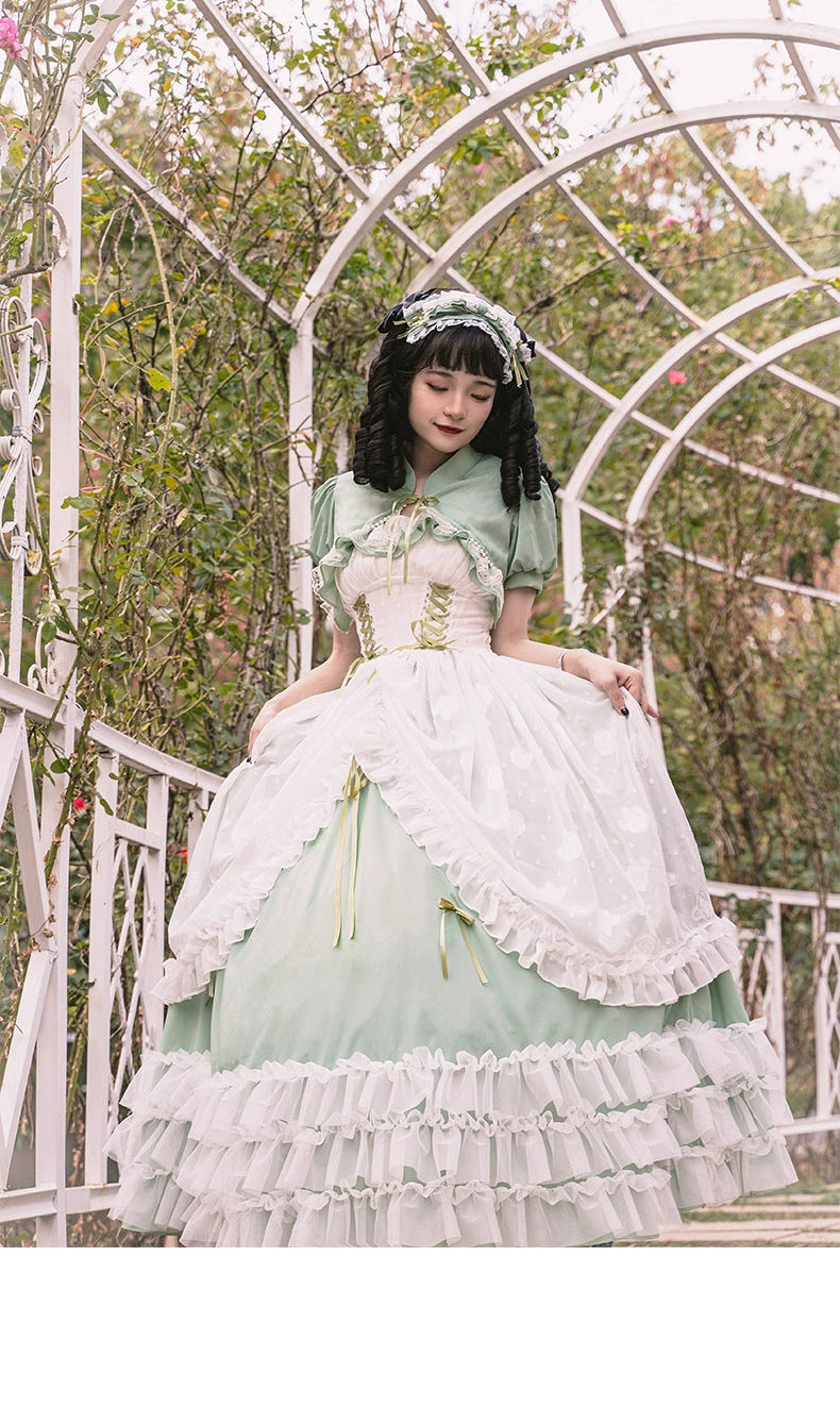 Plus Size Wedding Lolita Dress Green Bridal JSK
