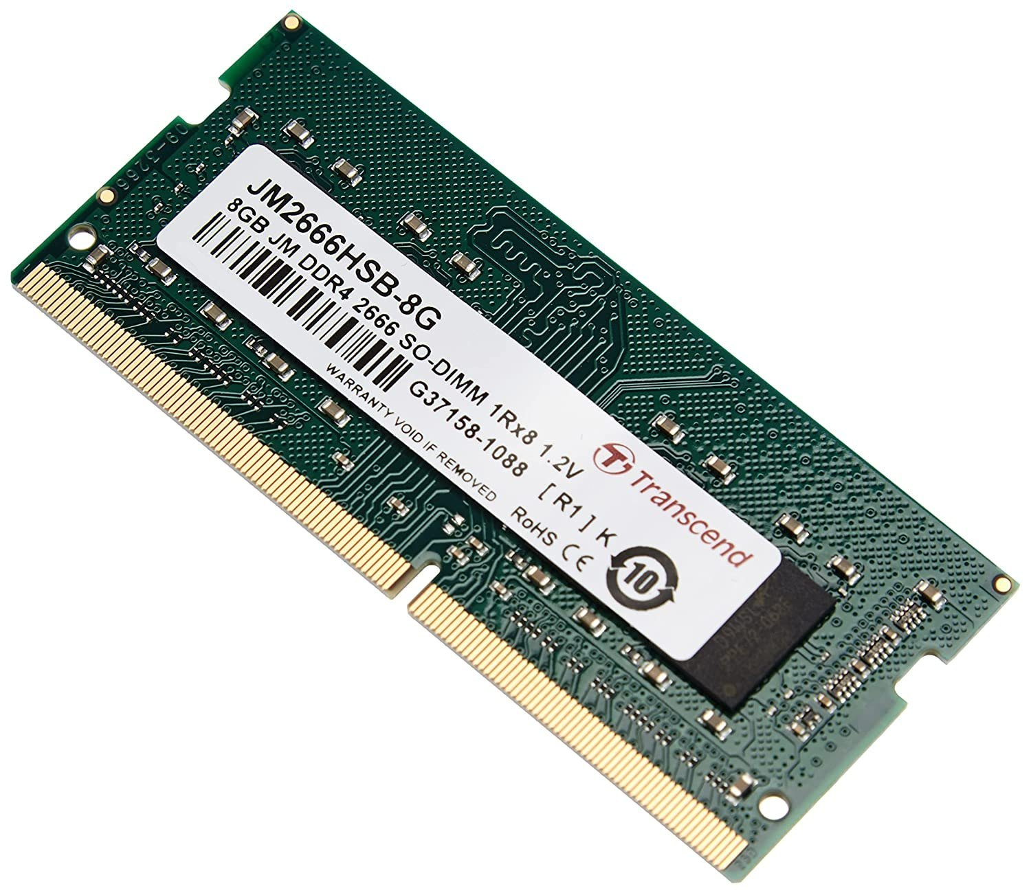 TRANSCEND 8GB DDR4 2666Mhz SO-DIMM Memory Module for Laptop at