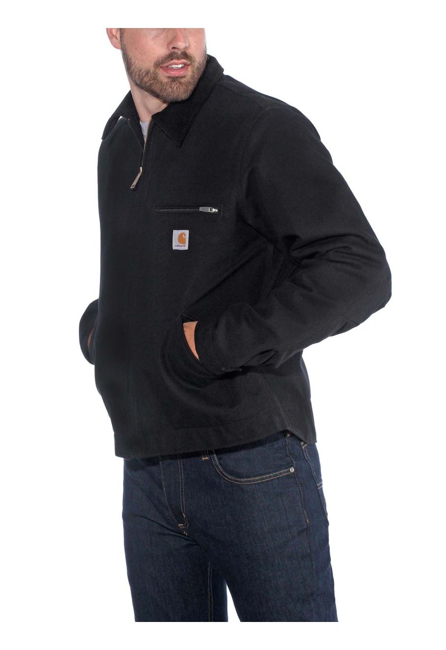 103828 Work Jacket Duck Detroit Fleece Lining - Black BLK - Carhartt