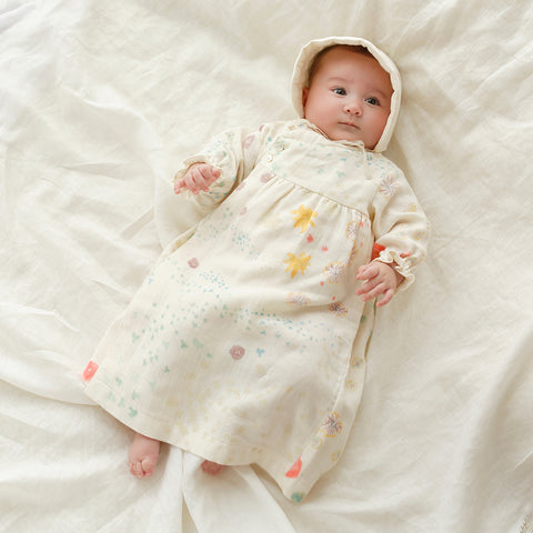 わたガーゼベビードレス アメザイク 50-70cm / セレモニードレス