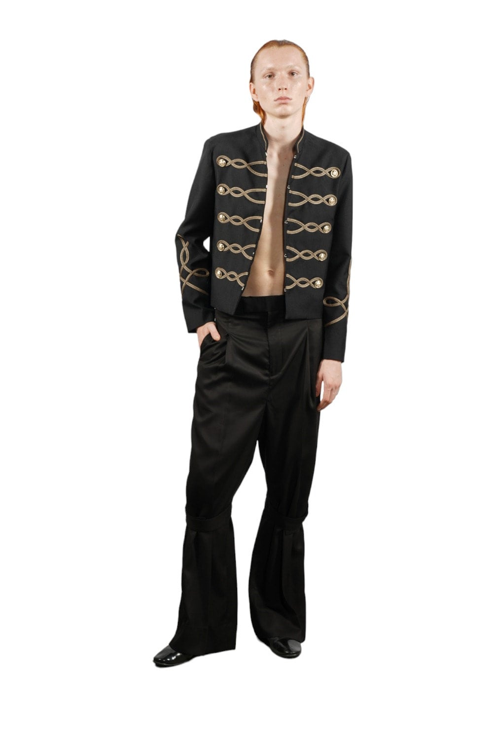 New Wave ブレーデッドナポレオンジャケット BLACK×GOLD | GALAABEND