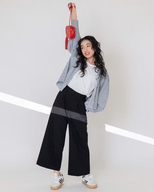 147_ichi_yon_nana】ツイルワイドパンツ｜｜低身長さん必見・小柄女性向け