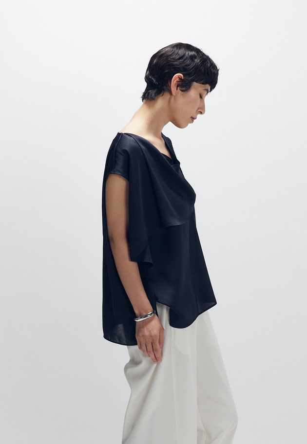 サテンドレープブラウス】｜1er Arrondissement（プルミエ アロン