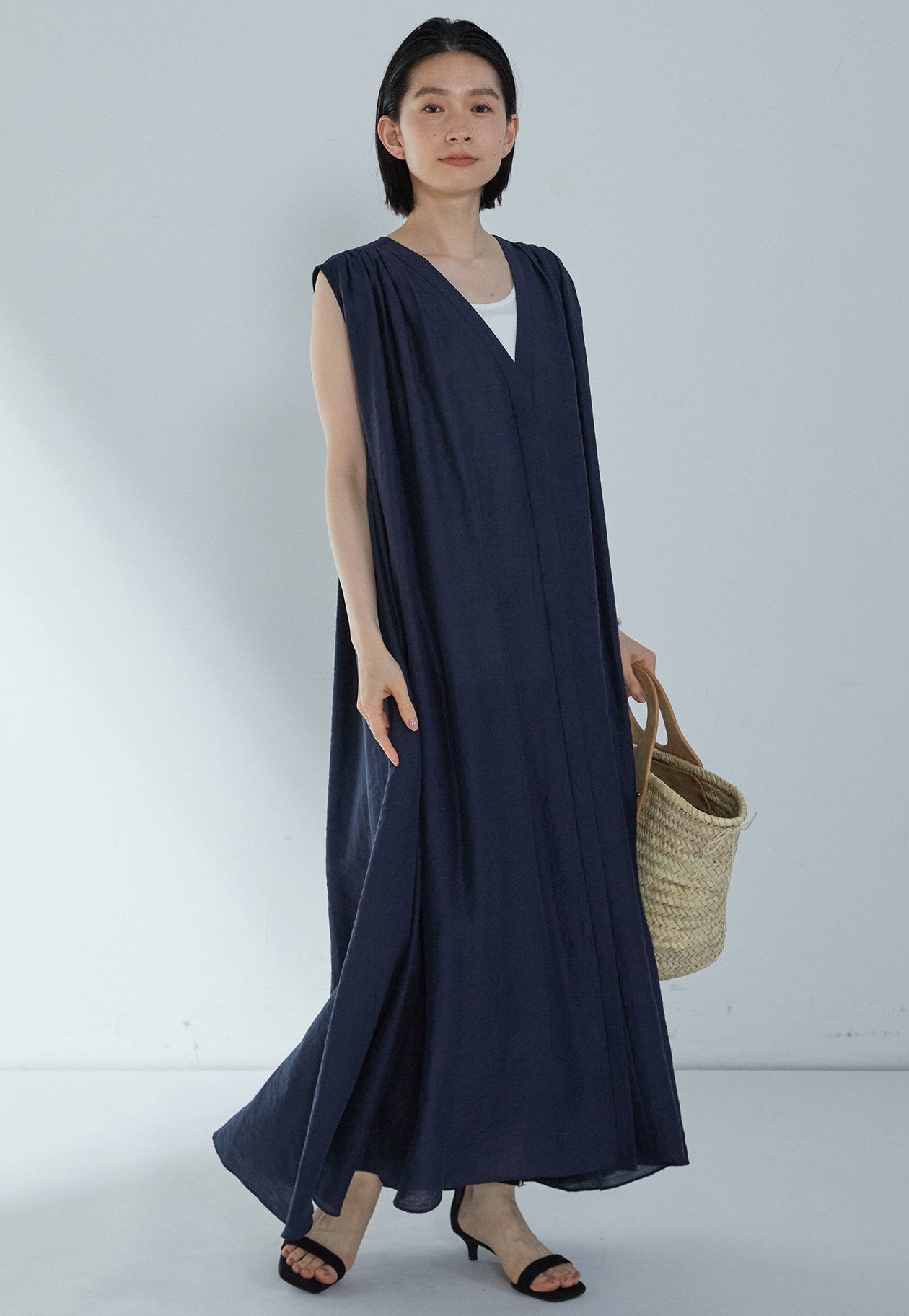 アセテートシアーリネンワンピース】｜1er Arrondissement（プルミエ