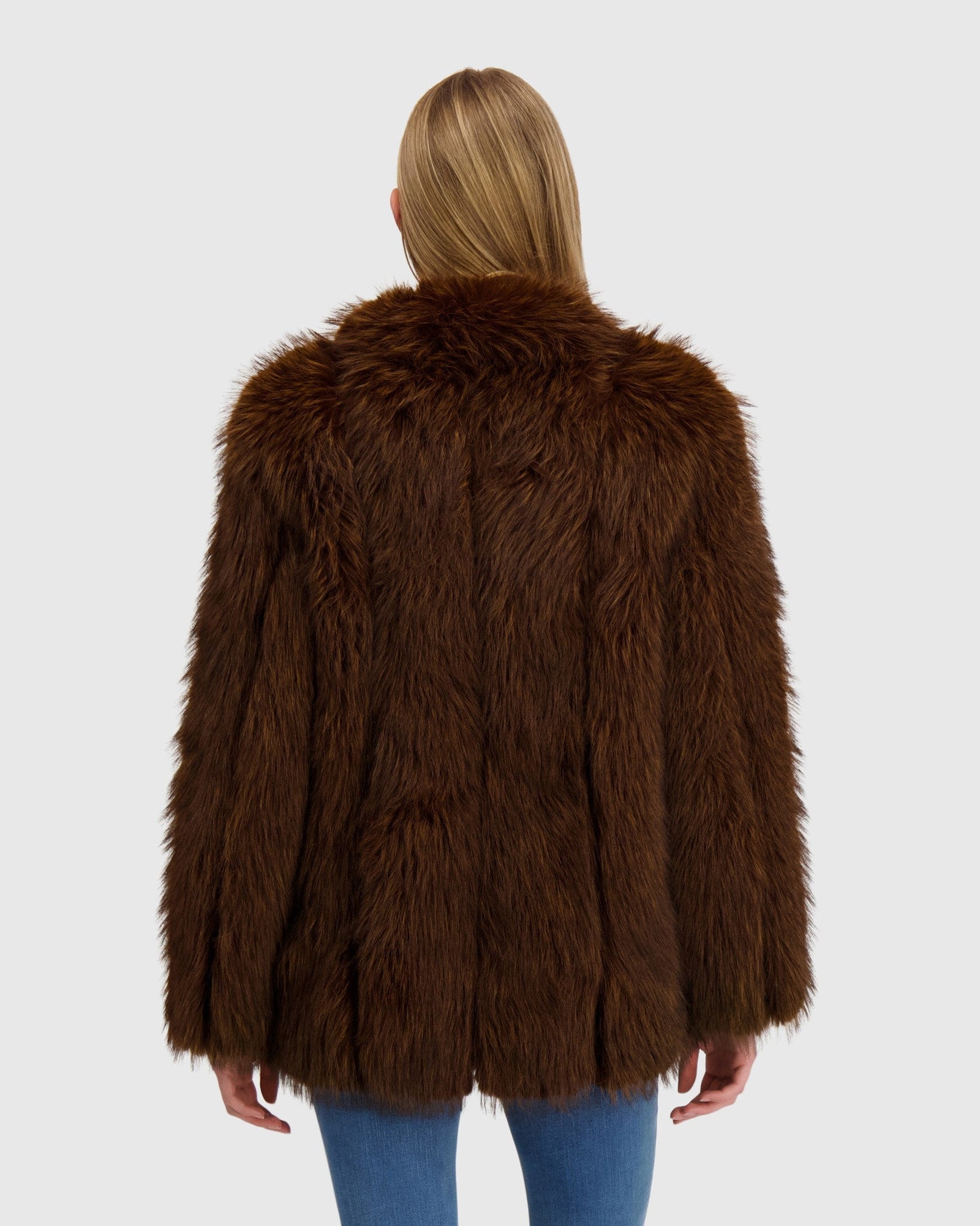 Fur-Free Fox (Faux Fur) Jacket | Brown Multi