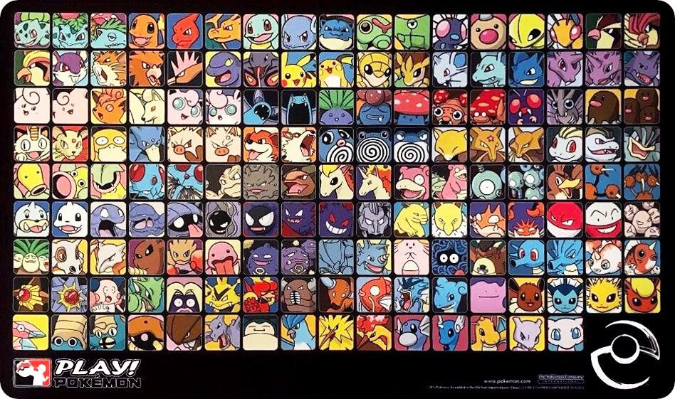 Play! Pokemon Professor Program Kanto Playmat - Black - Pokemon