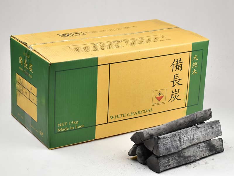 ラオス備長炭 上割大15kg | 業務用備長炭・オガ炭・木炭販売の専門店