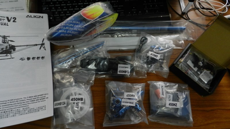 電動ヘリコプターの組み立て（T-REX450 SPORT V2）