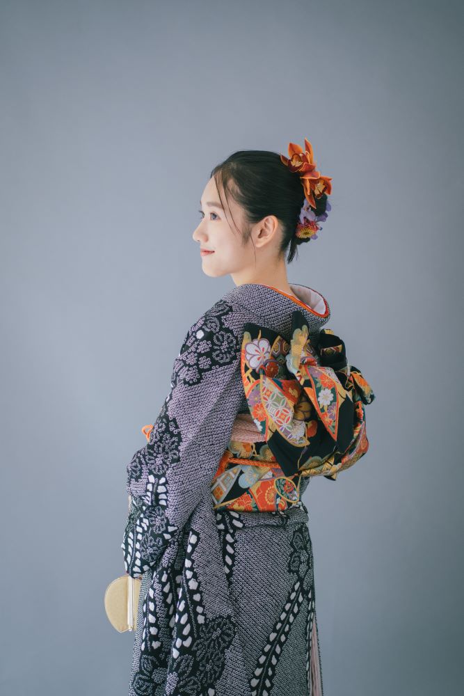 振袖 TANAN丹庵「黒総絞り 藤に花古典」 - TANAN 丹庵