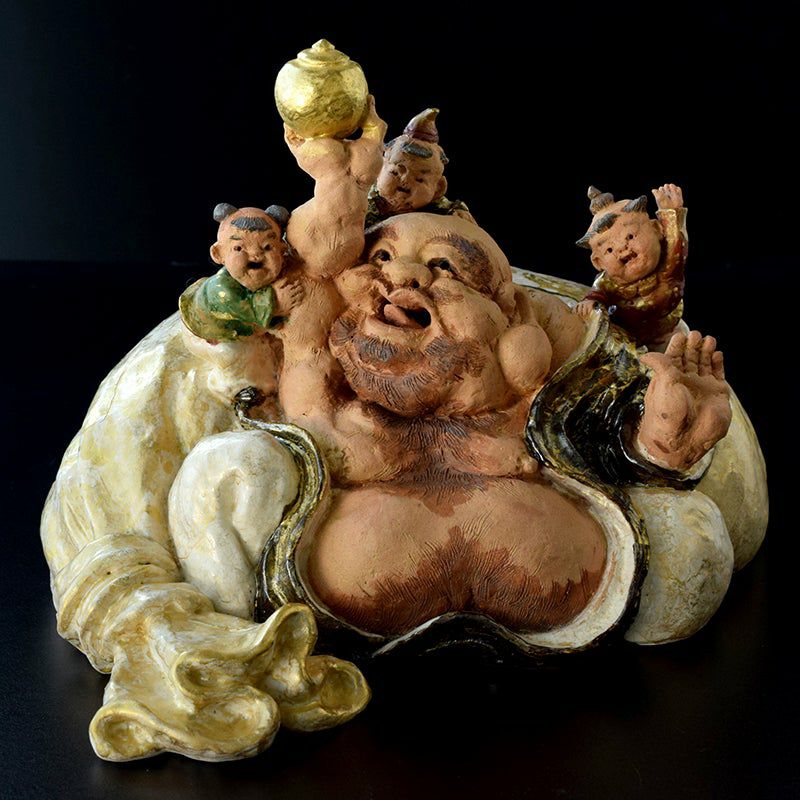 名工品 【名工品】 村田陶苑 布袋置物 〈1個〉 |皿や鉢など和食器の