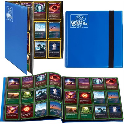 Monster 12 Pocket Trading Card Binder - Matte Blue Album, Anti