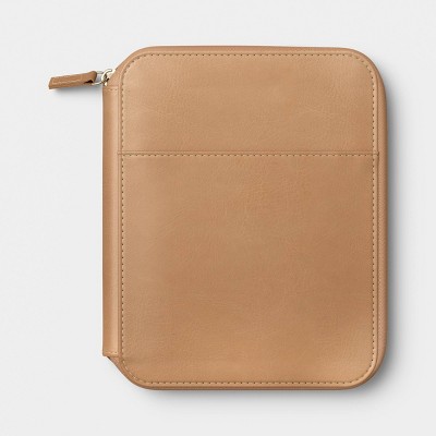Faux-leather Zip-Folio 7.87