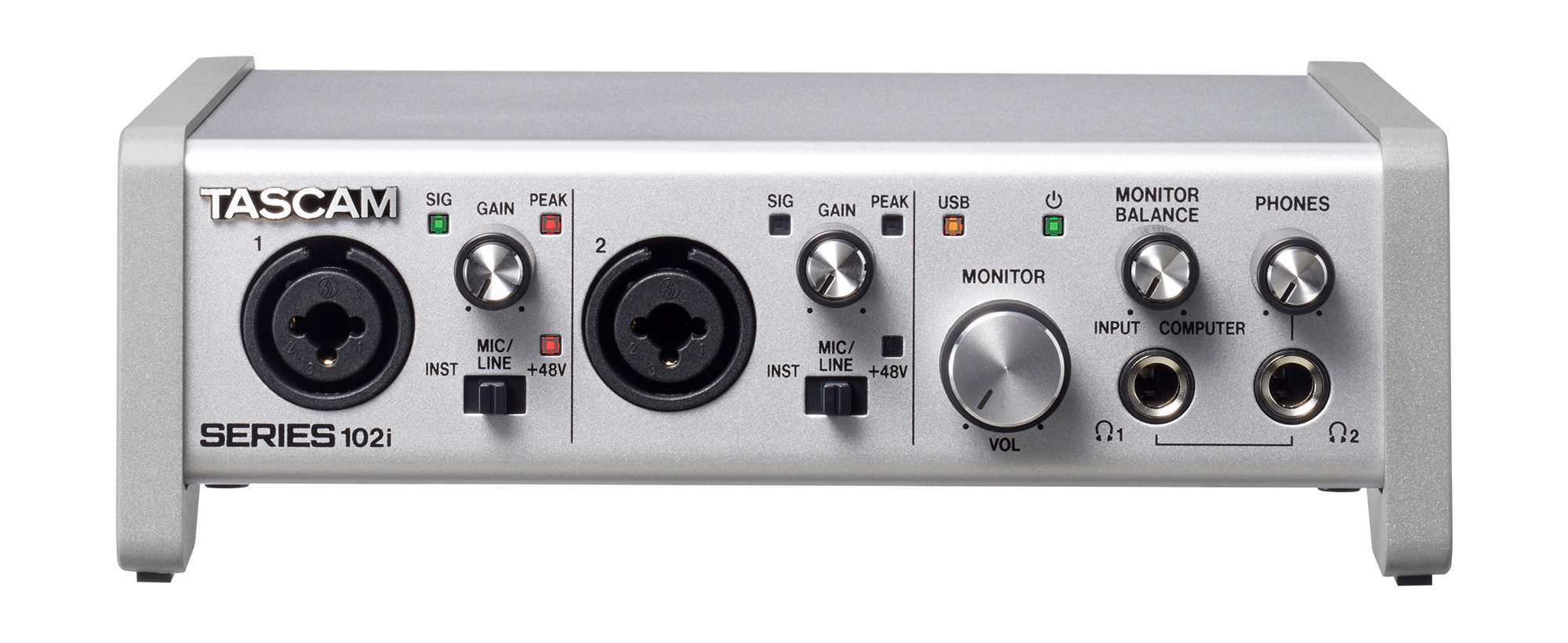 SERIES 102i | 10-IN/2-OUT USB Audio/MIDI Interface | TASCAM