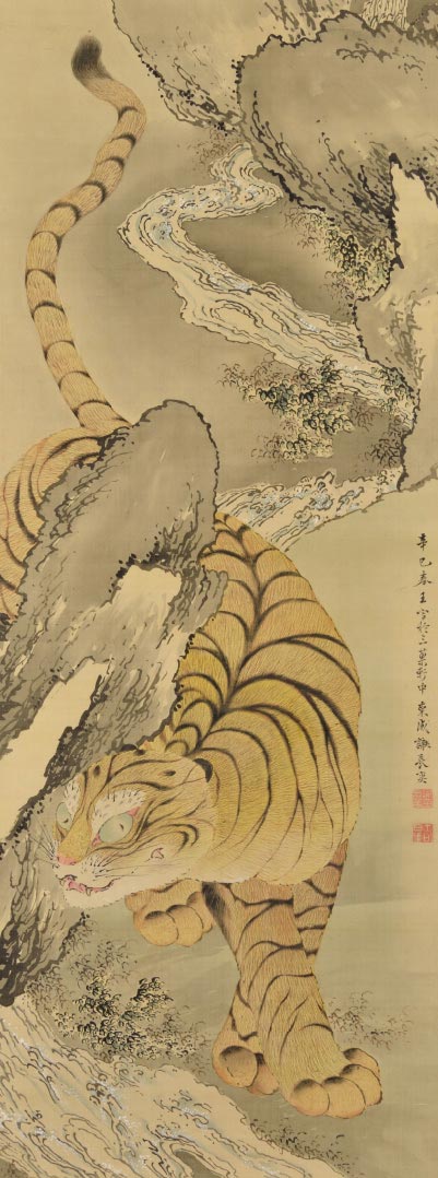 与謝蕪村 「虎図」 – 摘水軒記念文化振興財団・江戸絵画コレクション