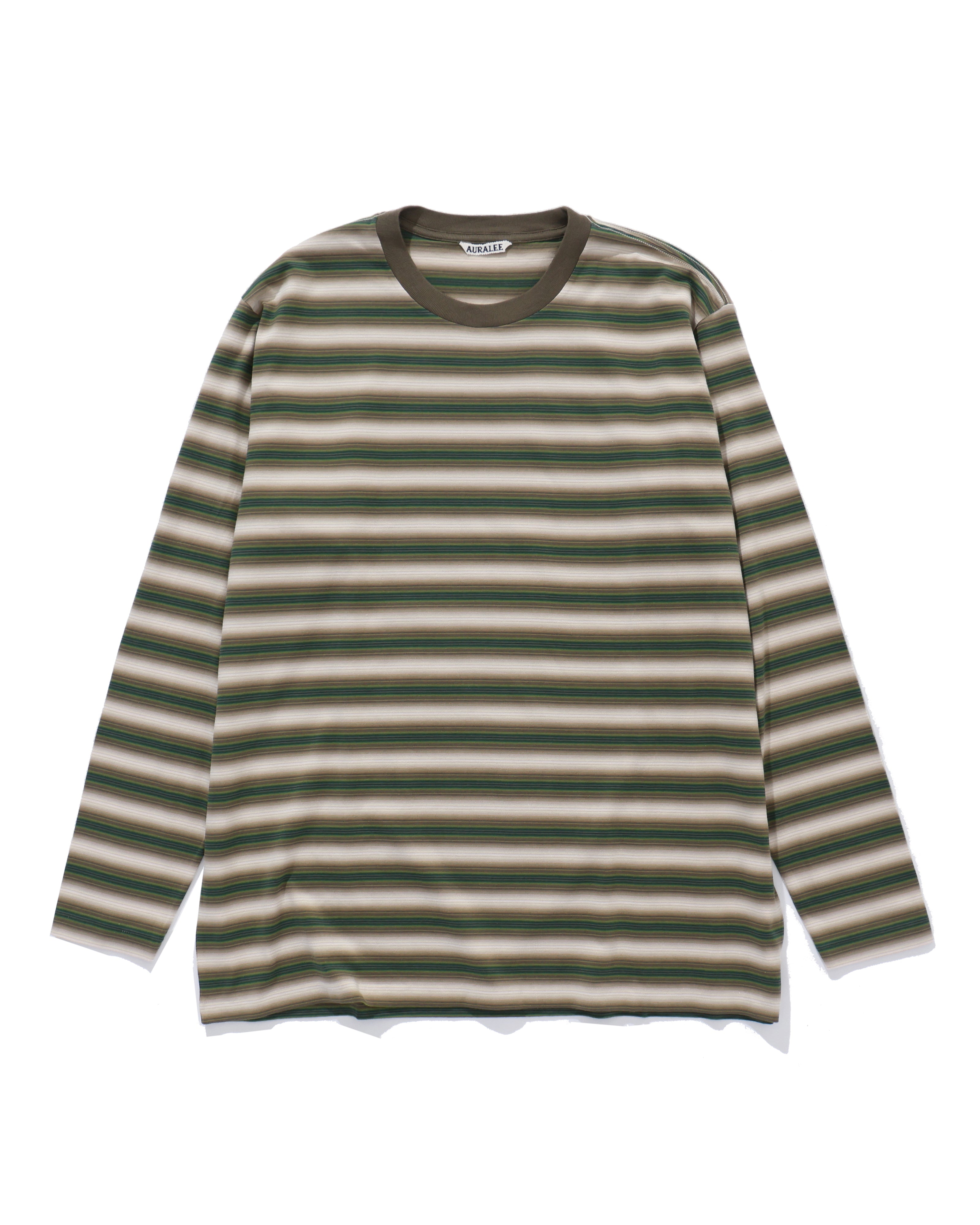 GRADIENT STRIPE JERSEY L/S TEE FADE BROWN STRIPE – TIME AFTER TIME