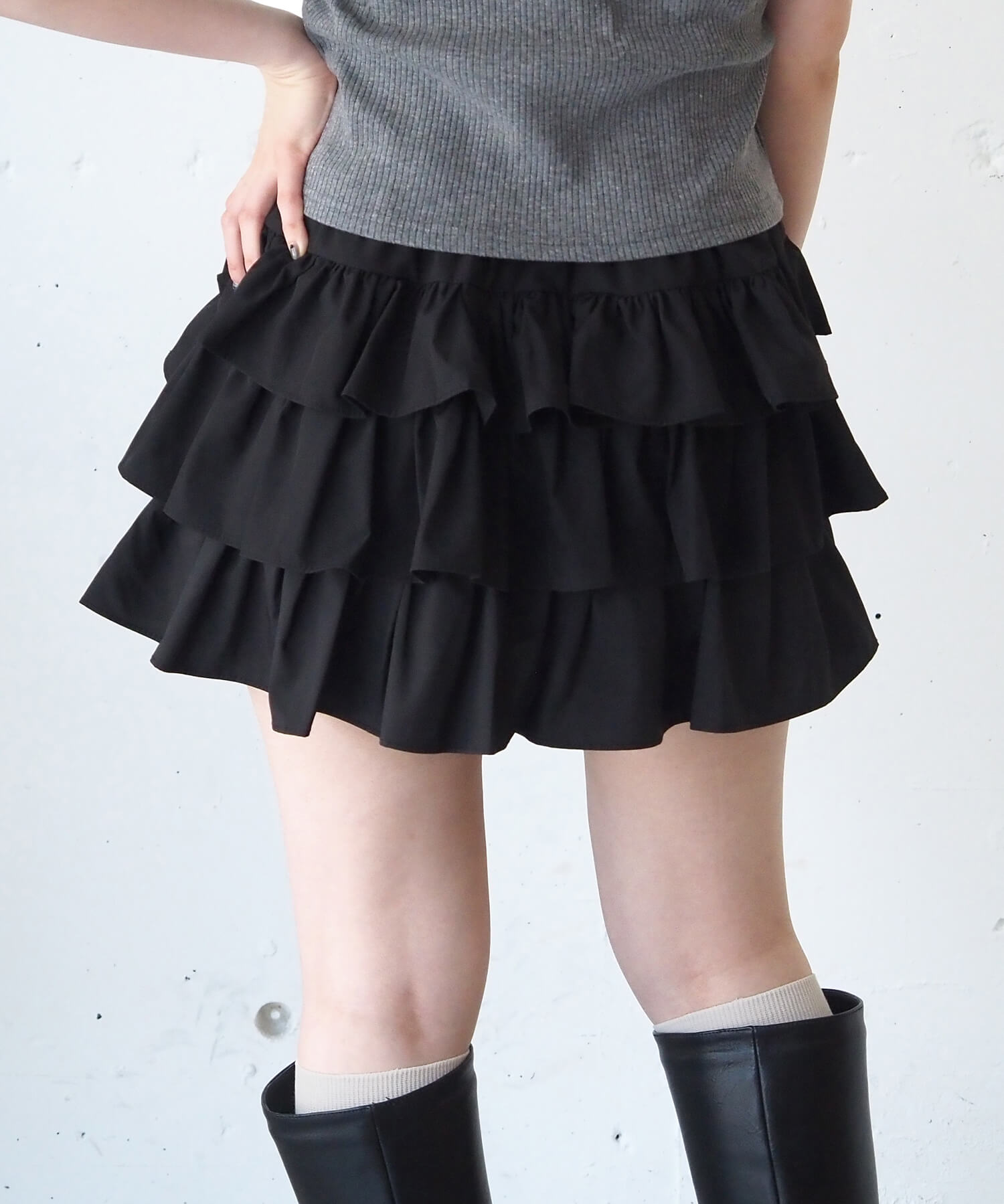 tiptop+pocket ティップトッププラスポケット / 3段フリルスカパン