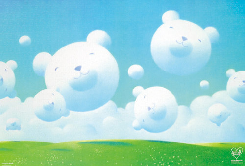 渡辺宏 Hiroshi Watanabe 版画 あおぞら天使 328/800 渡辺宏 Hiroshi