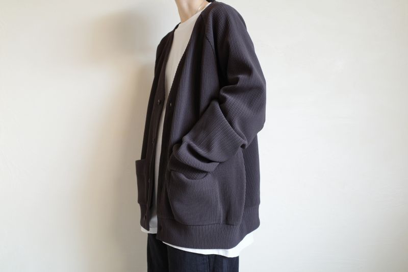 stein GRADATION PLEATS CARDIGAN・DARK CHARCOAL - tity