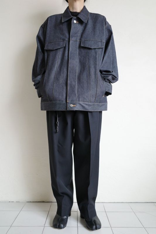 stein CASHMERE DENIM FLY FRONT JACKET - tity