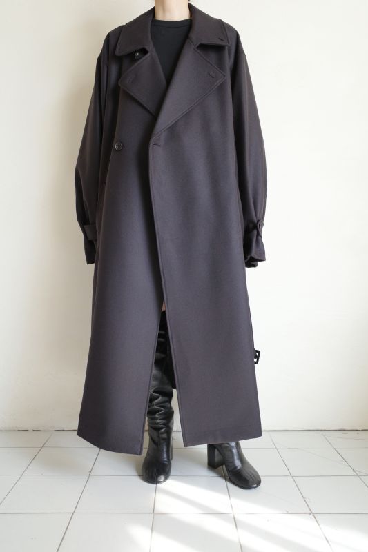 stein OVERSIZED DOUBLE BREASTED COAT・DARK CHARCOAL - tity