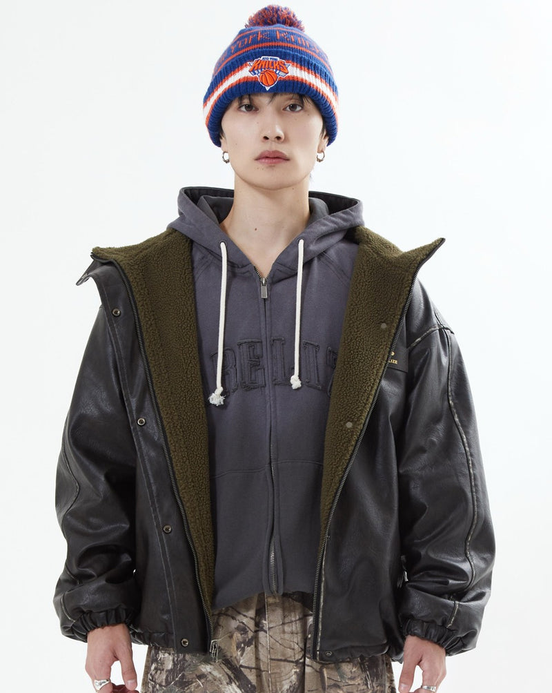 10日以内お届け】リバーシブルPUレザージャケット L2084