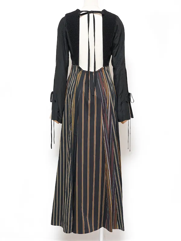 FUMIE=TANAKA（フミエ タナカ） パッチロングワンピース21FW（ブラック