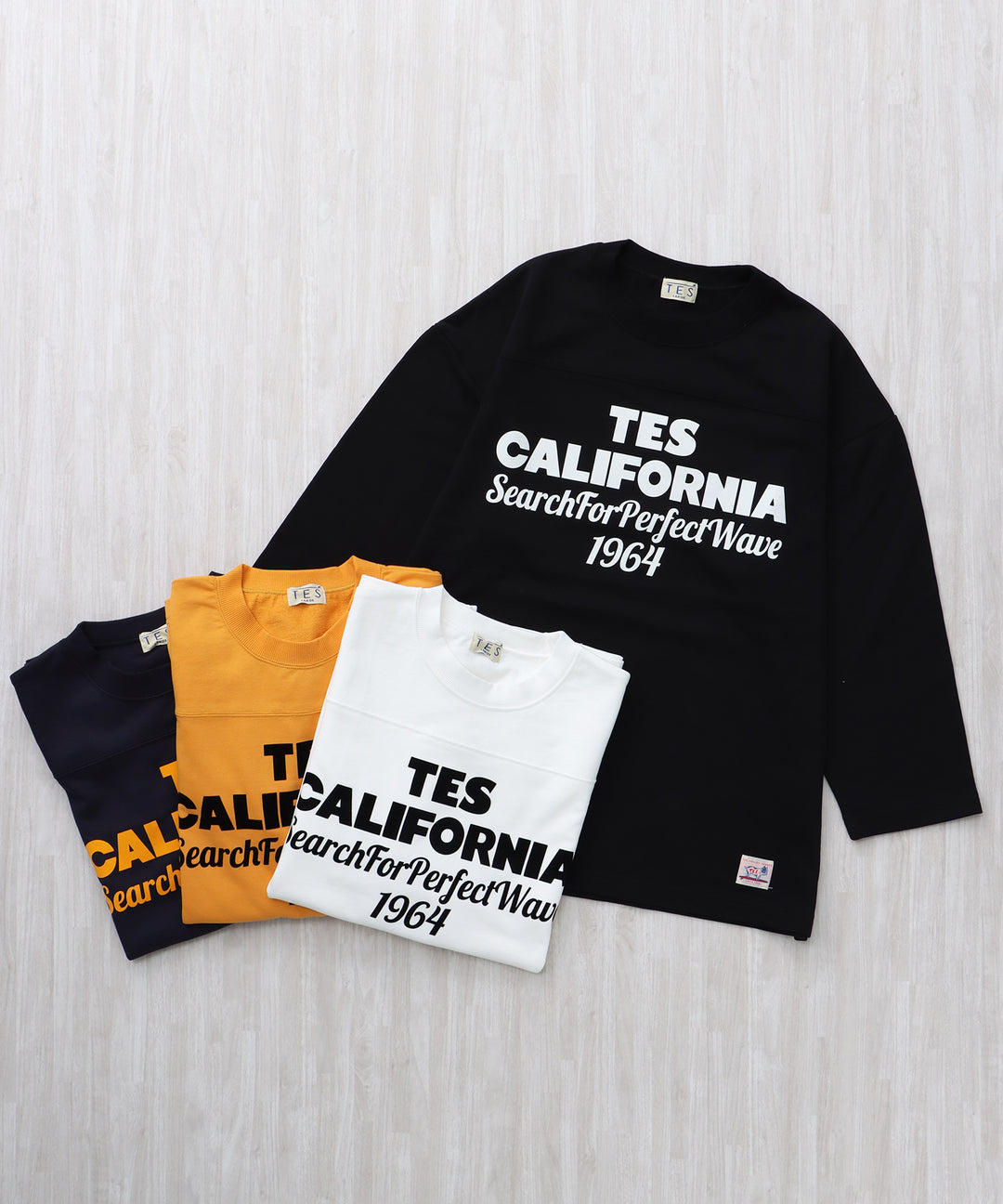 TES CALIFORNIA FOOT BALL T-SHIRT 9SLEEVE / フットボールTシャツ 9