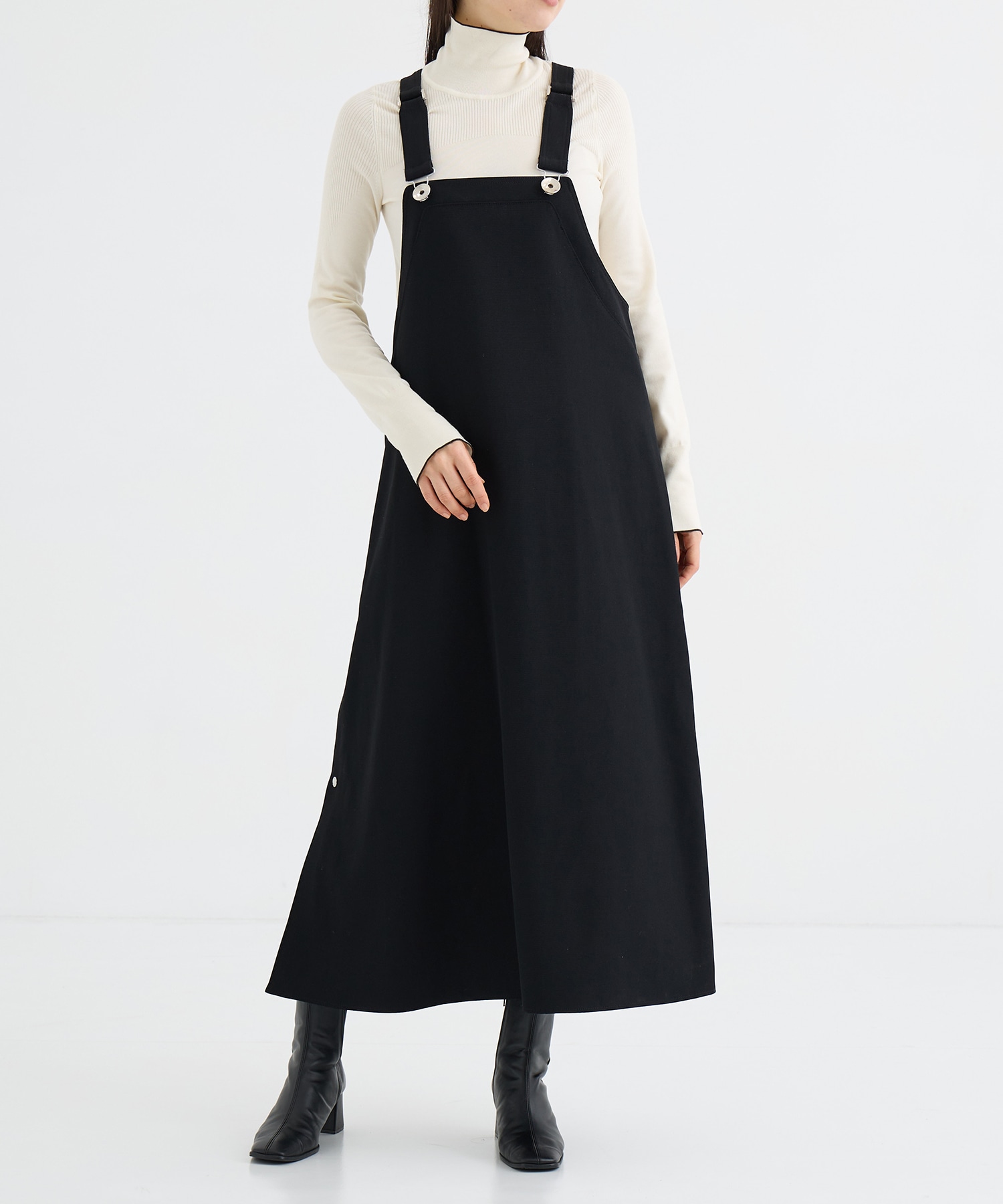 THE APRON DRESS(36 BLACK): THE RERACS: WOMENS｜THE TOKYO ONLINE STORE