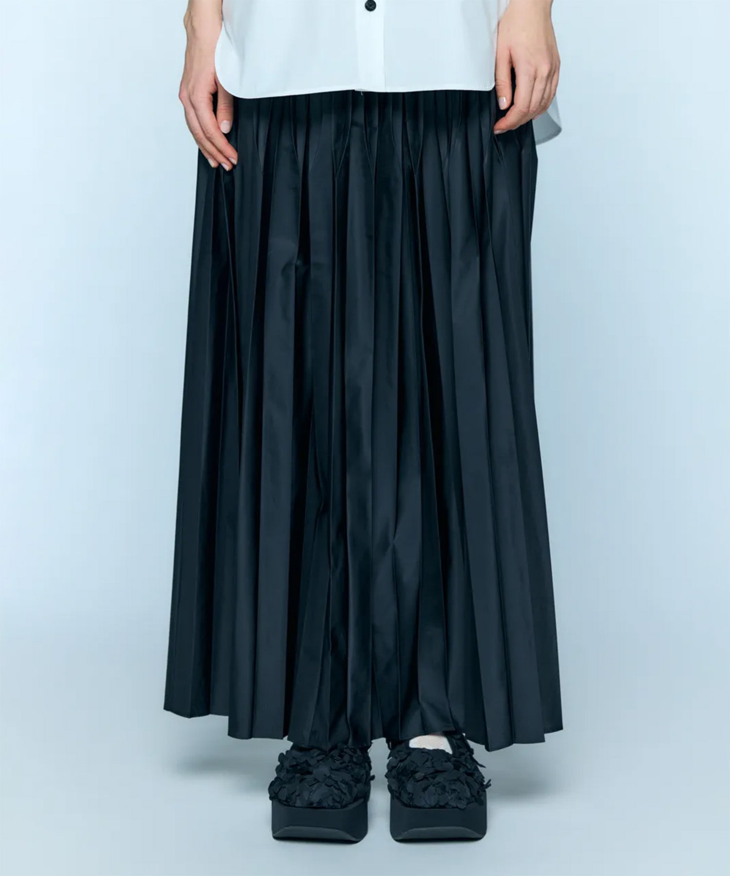 SQUARE-PLEATS SKIRT(36 BLK): ENFOLD: WOMENS｜THE TOKYO ONLINE STORE