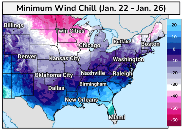 Map shows where temperatures are set to fall most, what about