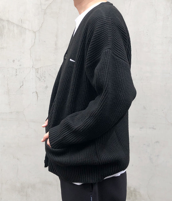 DESCENDANT/NURSE KNIT CARDIGAN (BLACK)