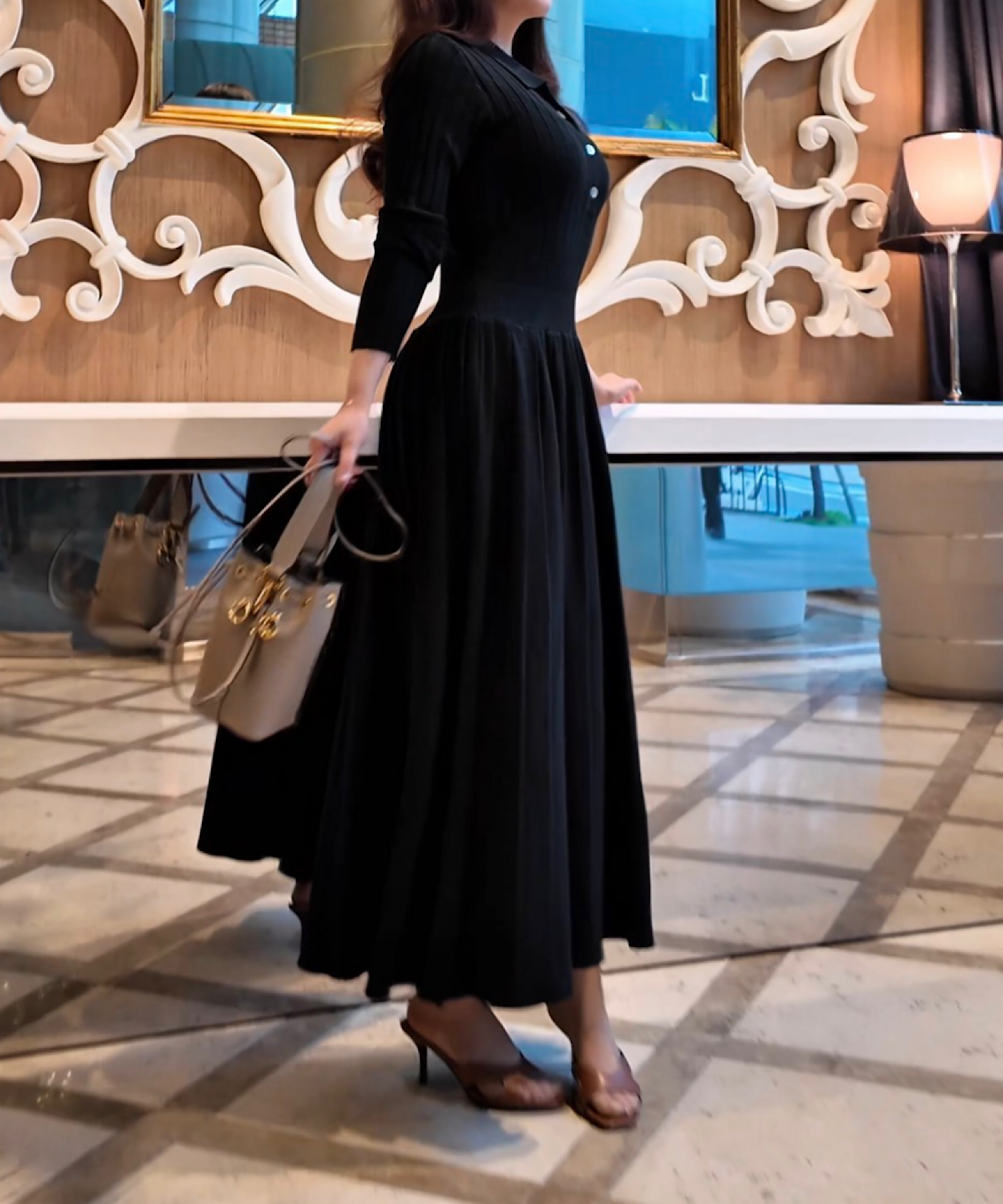 ウエストシェイプリブニットワンピース | THEODORIC.dy公式通販 | セオ