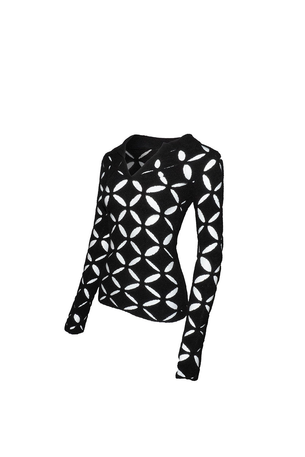 THEREDTHREAD / ザレッドスレッド】S knit fit tops repeat petal