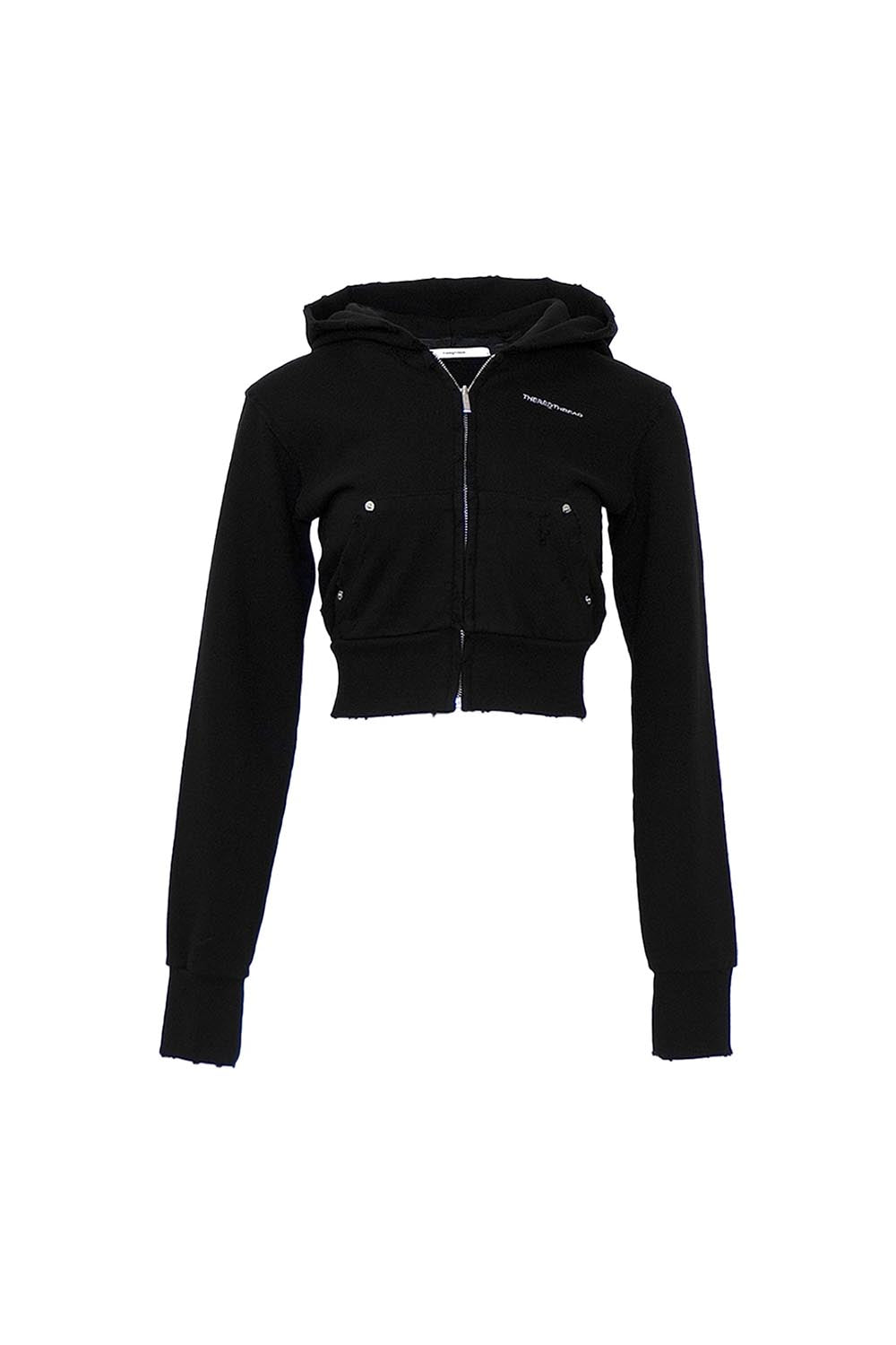 THEREDTHREAD / ザレッドスレッド】S zipup hoodie cropped