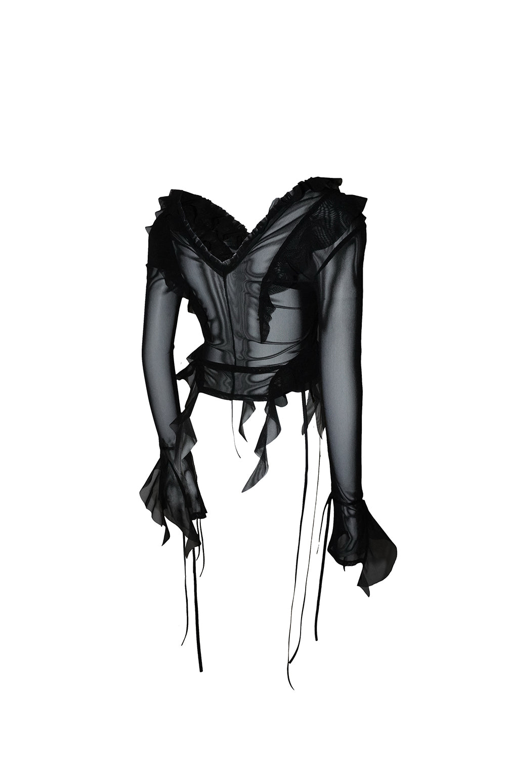 THEREDTHREAD / ザレッドスレッド】S flow frill tops