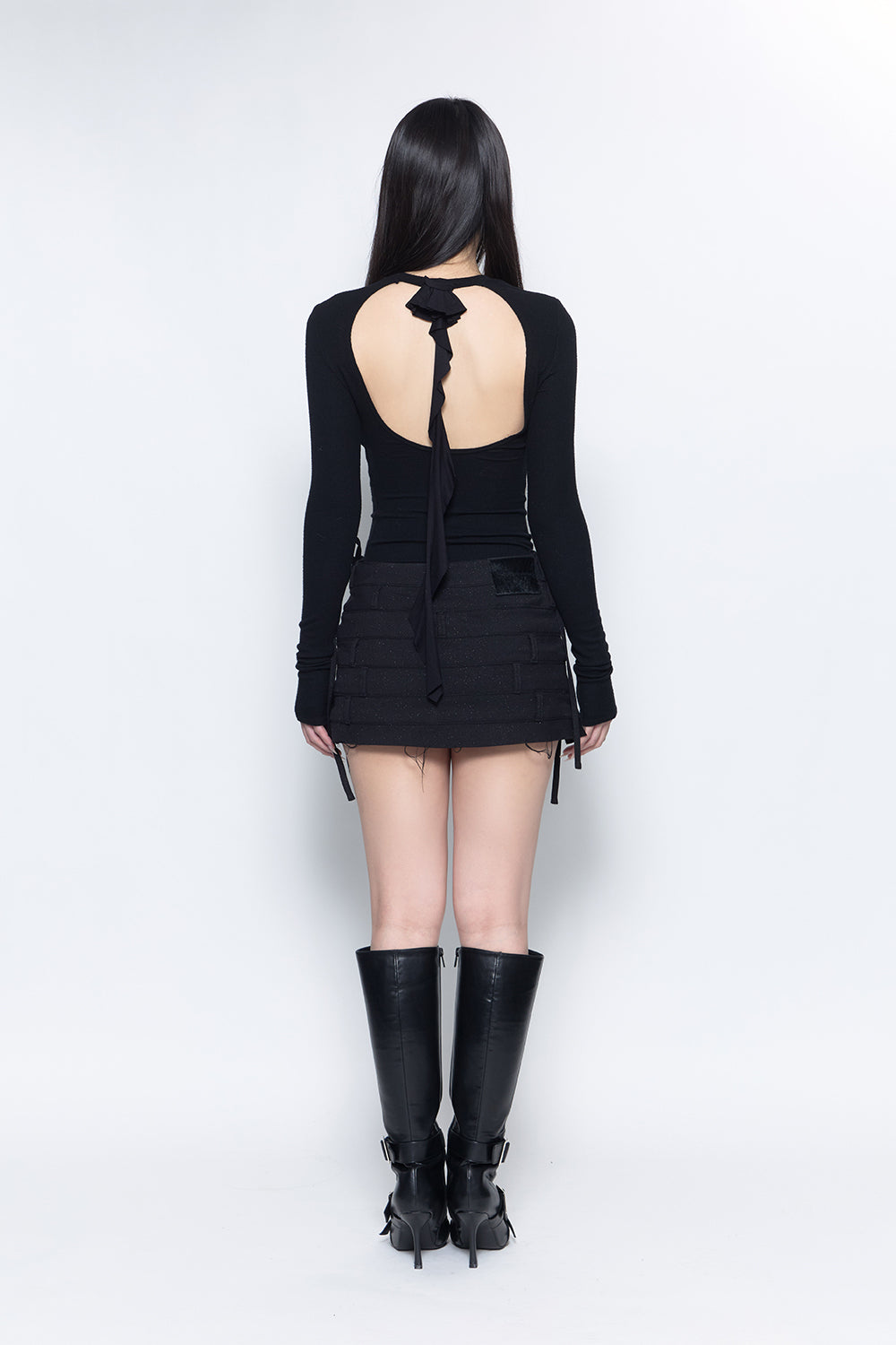 THEREDTHREAD / ザレッドスレッド】S layered panel skirt mini