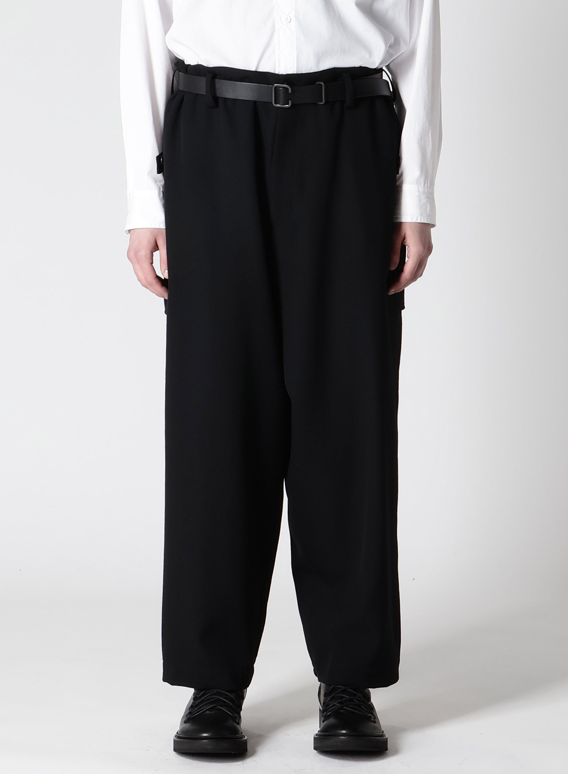 WOOL GABARDINE TAB WIDE PANTS – THE SHOP YOHJI YAMAMOTO