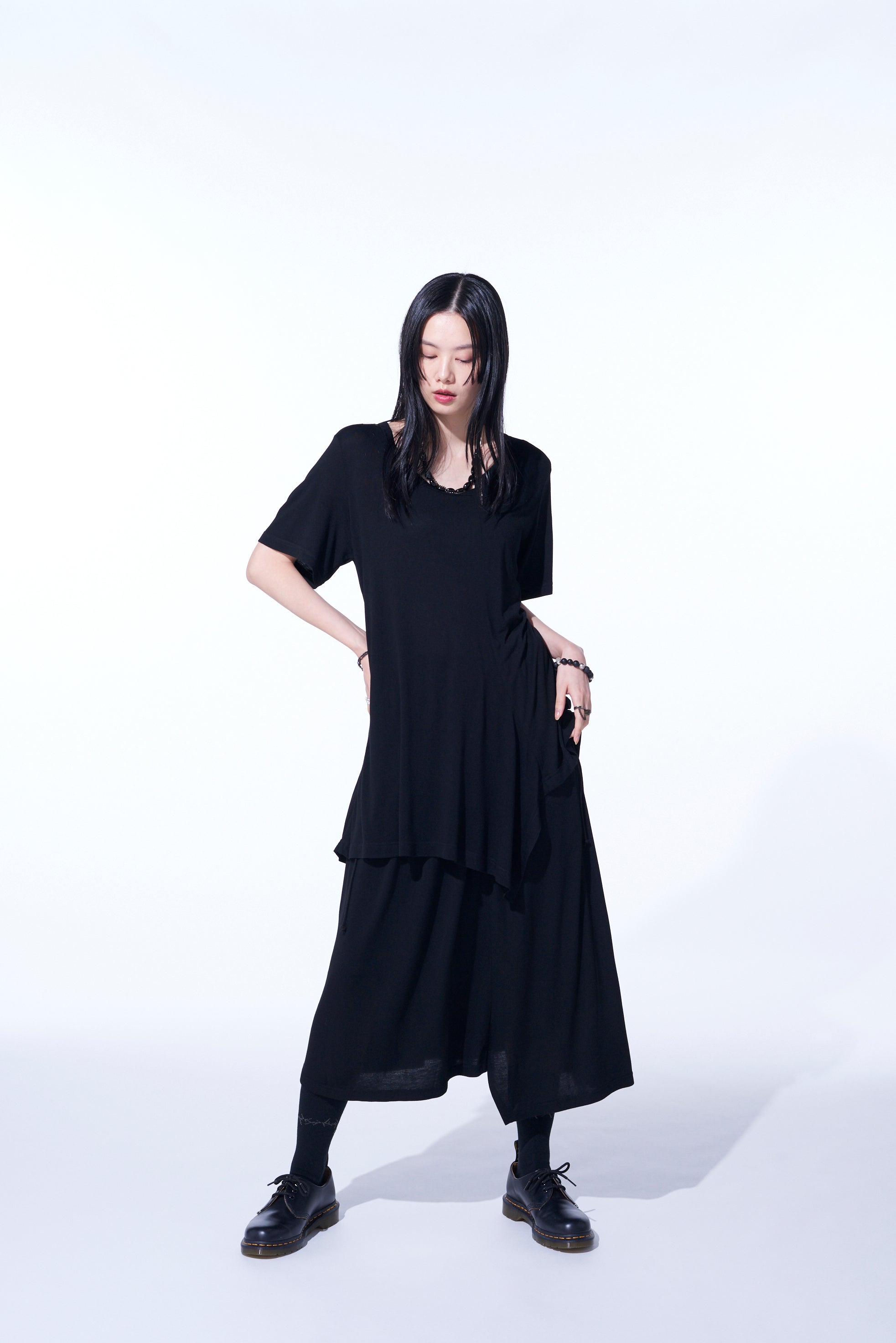 RAYON JERSEY DECONSTRUCTED ASYMMETRICAL DESIGN T-SHIRTS – THE SHOP