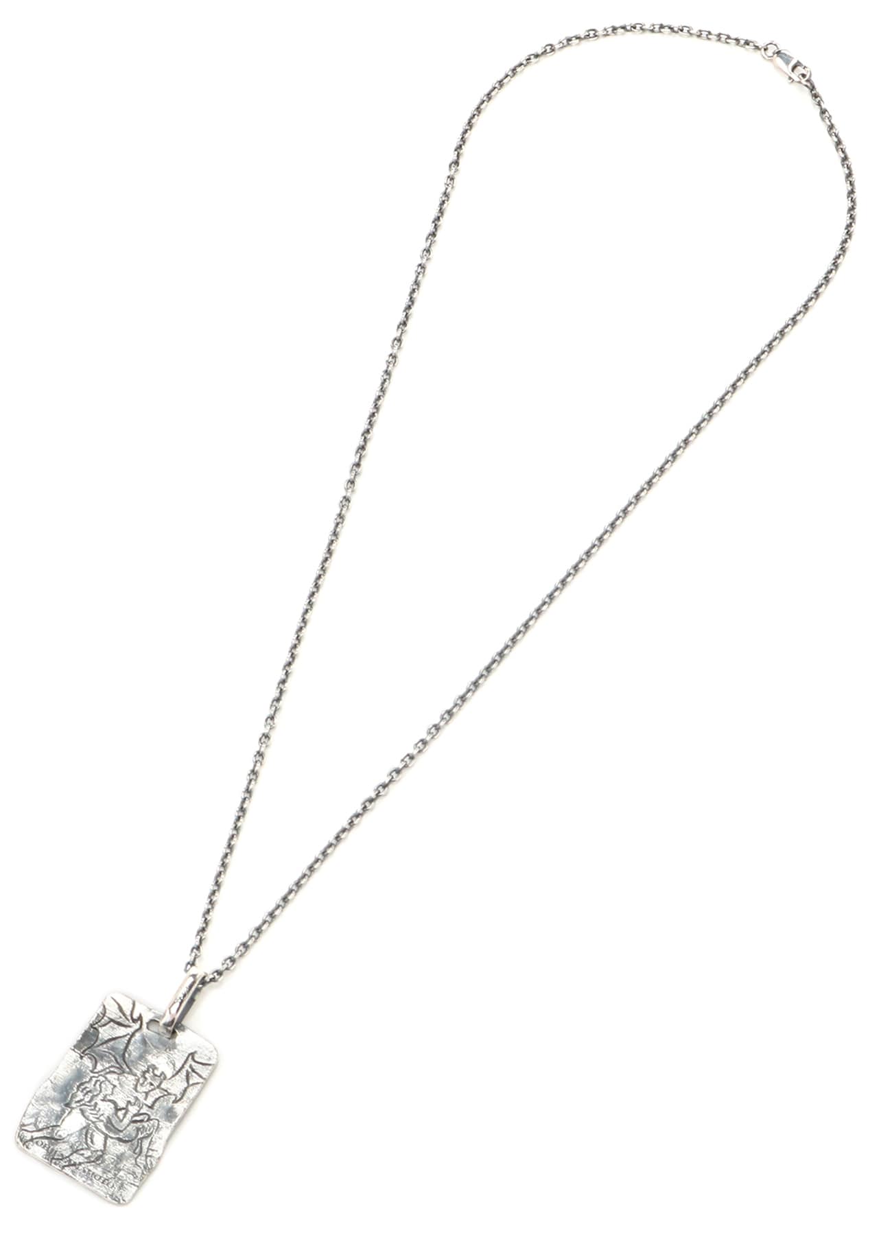 SILVER 950 DEVIL PLATE PENDANT(FREE SIZE Silver): GOTHIC YOHJI
