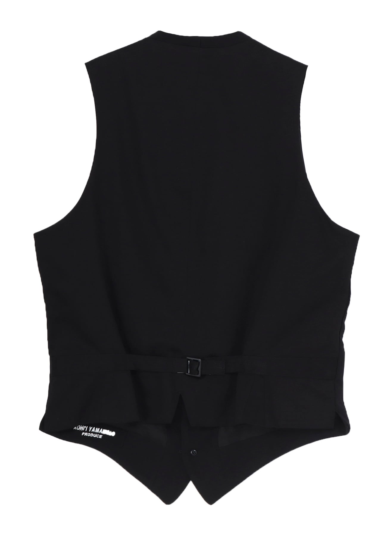 WOOL GABARDINE 7BUTTONS VEST(S Black): Yohji Yamamoto POUR HOMME
