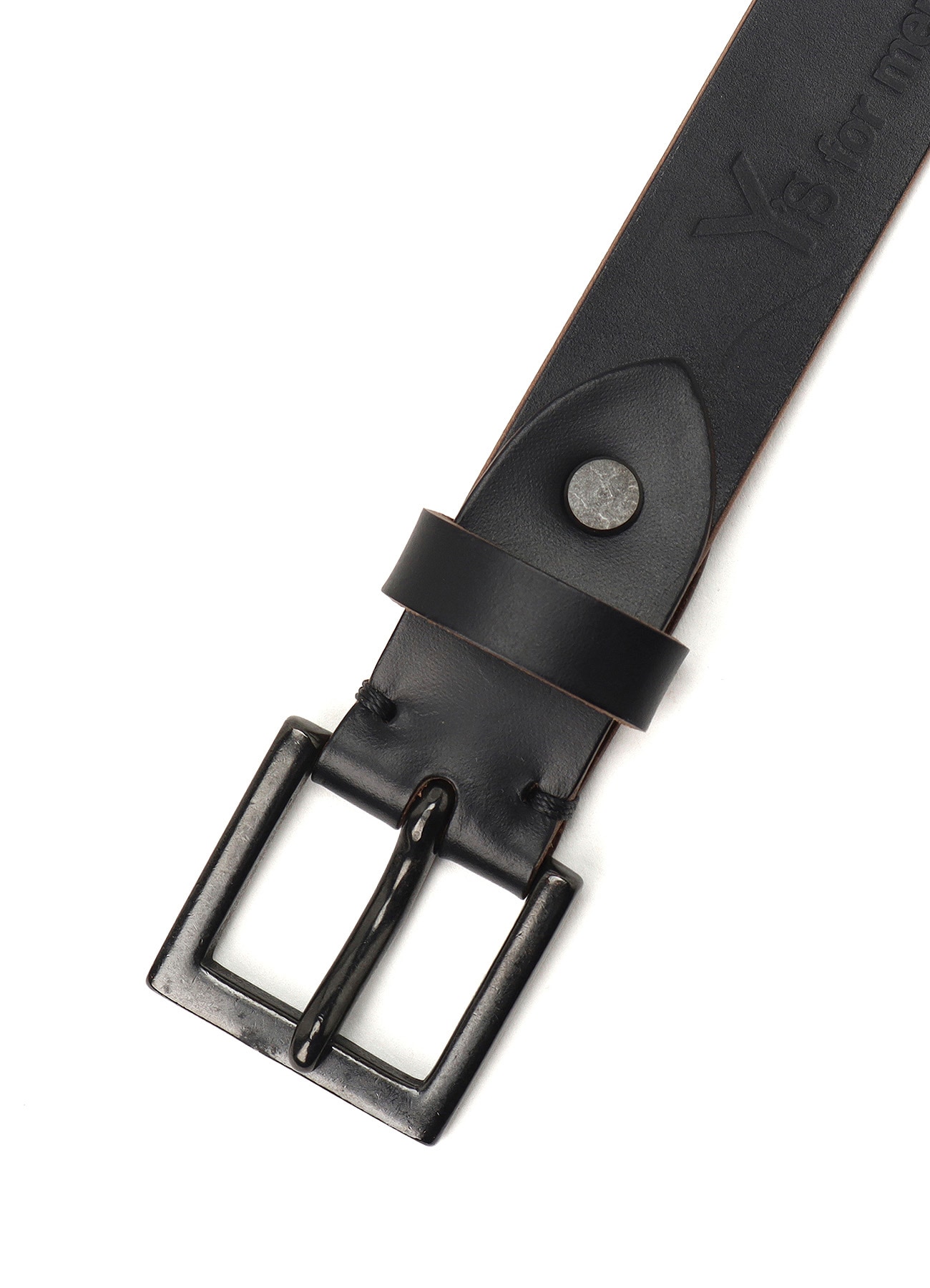 CHROMEXCEL LEATHER PLAIN BLACK BELT(S Black): Y's for men｜THE