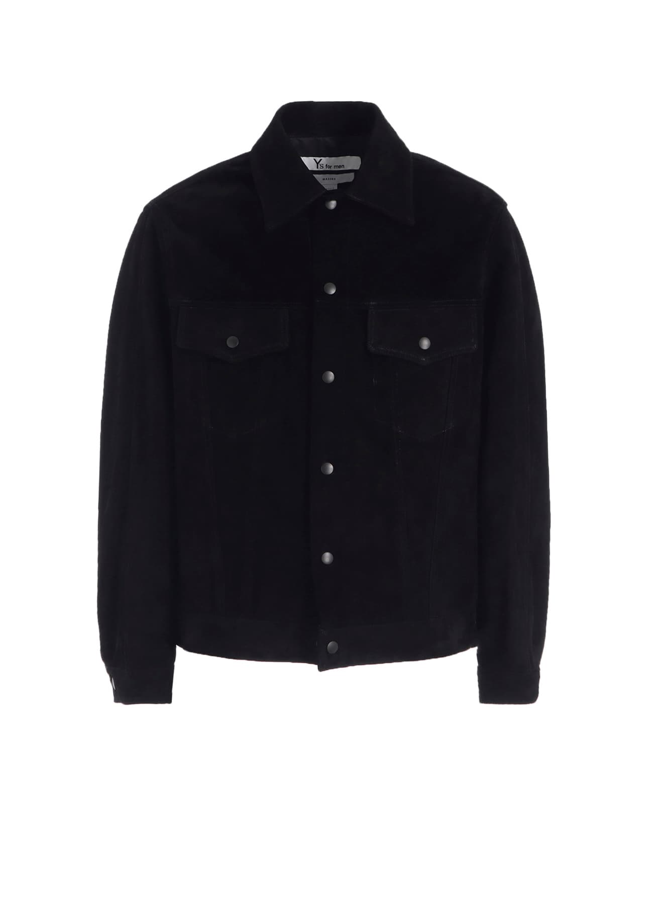 Y's for men × MASSES】HORSE SUEDE LETHER TRUCKER JACKET(S Black