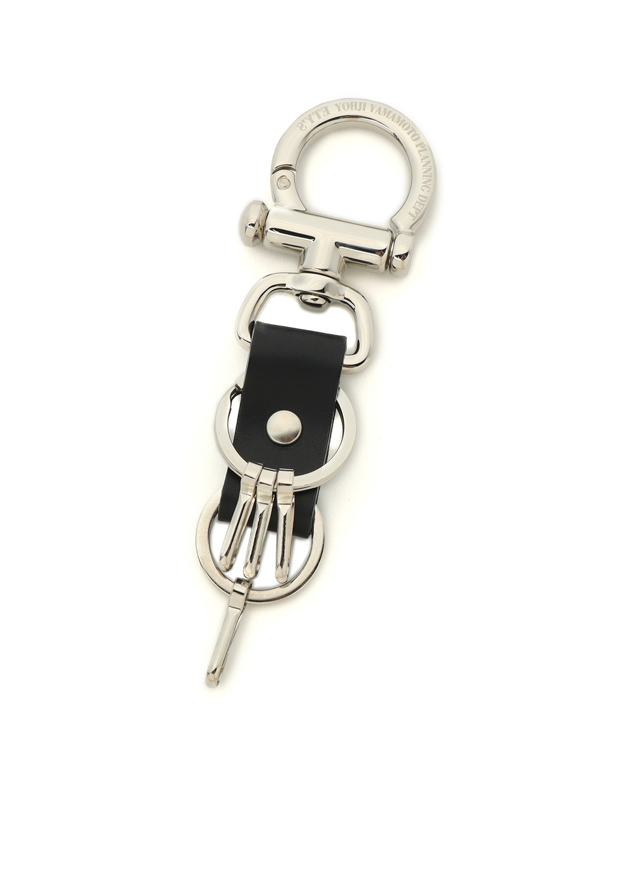 BAR STYLE LEATHER STRAP KEY FLOCK(FREE SIZE Silver): S'YTE｜THE