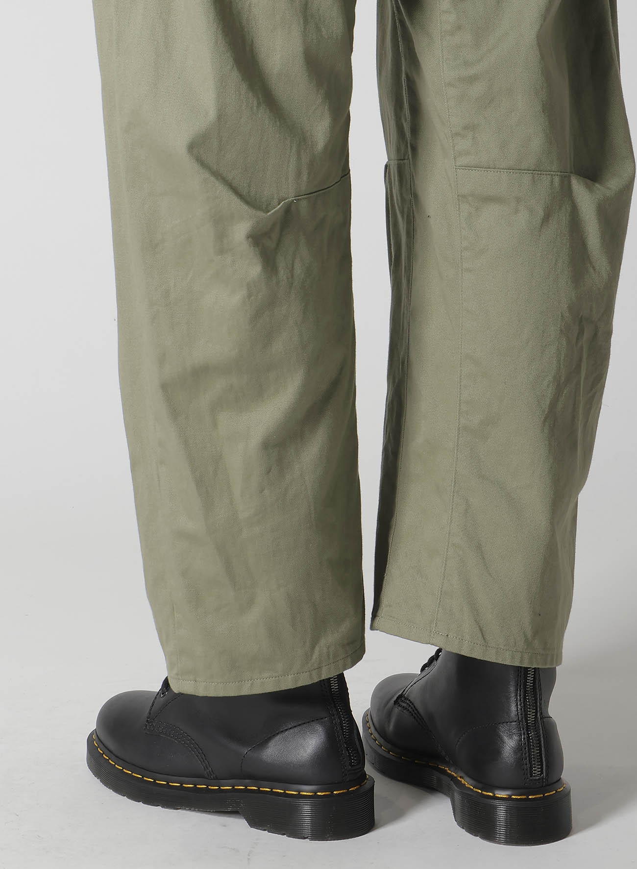 Y's BORN PRODUCT] COTTON TWILL WIDE PANTS(XS Khaki): Y's｜THE SHOP