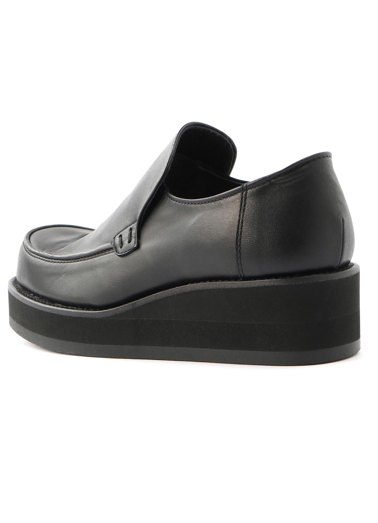 SOOMTH LEATHER PLATFORM SLIP-ONS(22.5 Black): Y's｜THE SHOP YOHJI