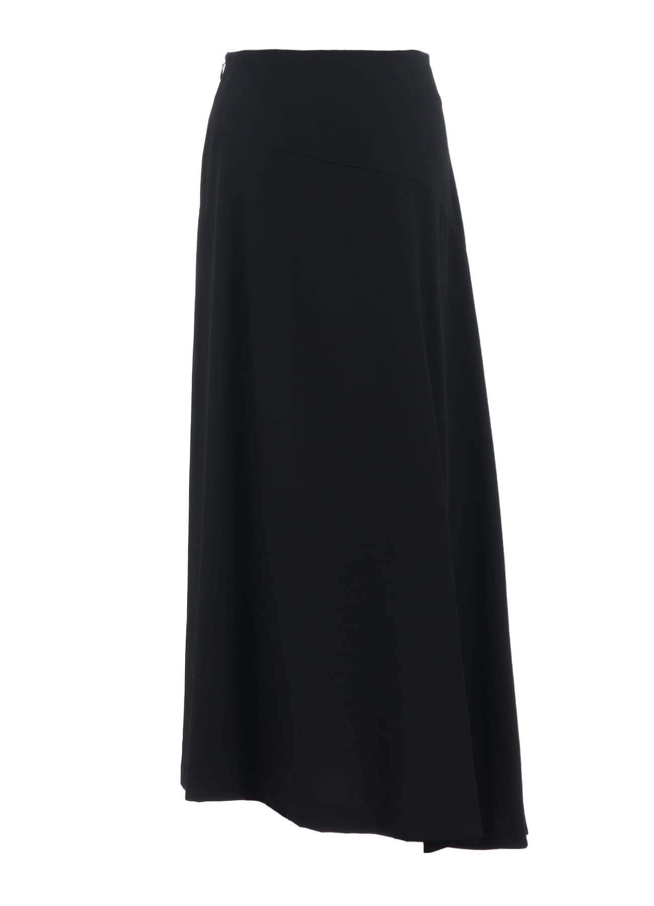 WOOL GABARDINE ASYMMETERIC FLARE SKIRT(XS Black): Soldes｜THE SHOP